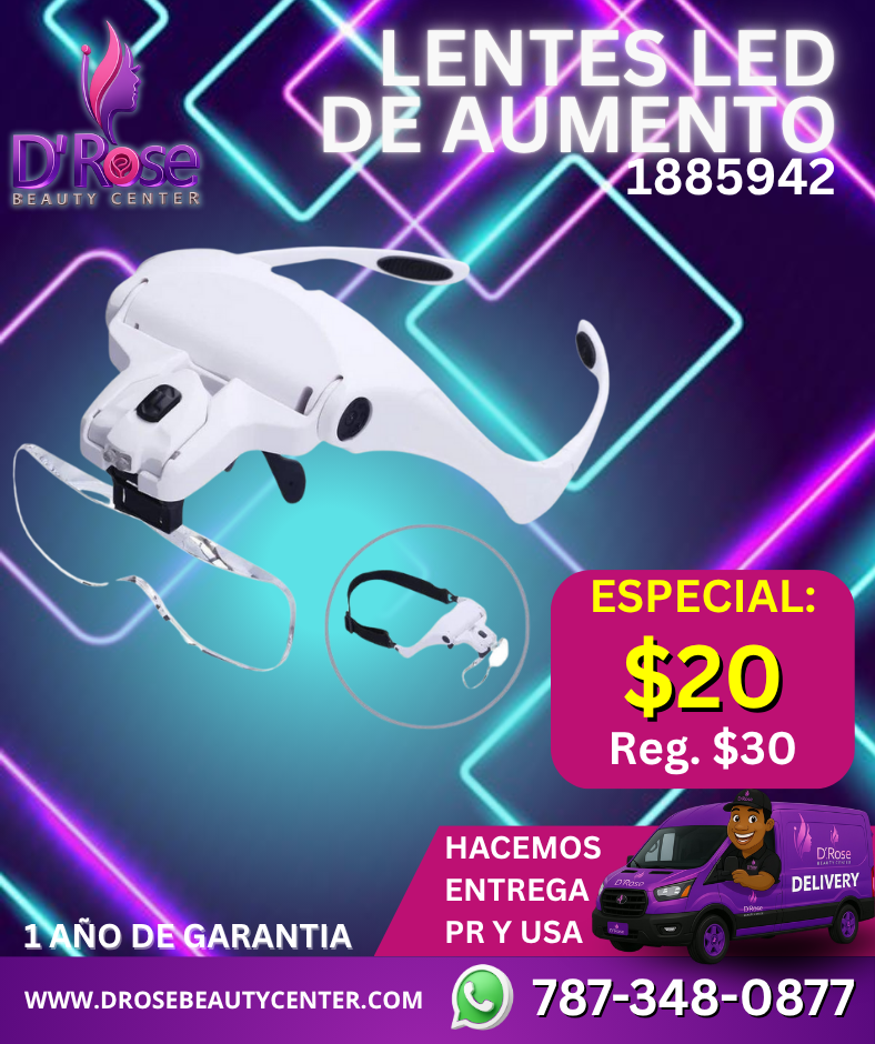 🔍 BEAUTY STYLE LENTES LED DE AUMENTO BLANCOS PARA PESTAÑAS - 1885942