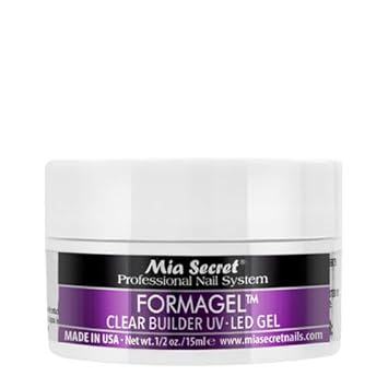 💅✨ Mia Secret® Formagel Clear Builder UV-LED Gel 0.5 oz (15 ml) (BG-05) — Gel Constructor Profesional para Extensiones y Escultura de Uñas ✨💅