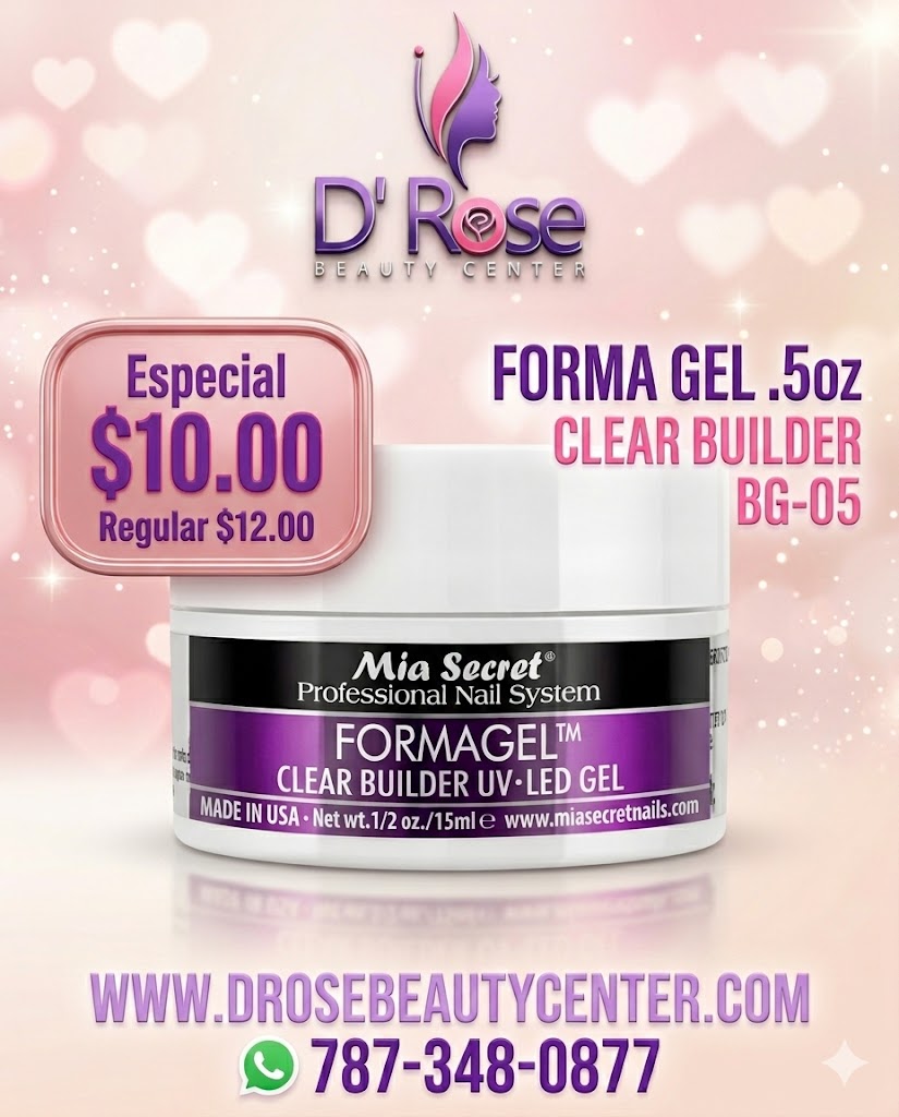 💅✨ Mia Secret® Formagel Clear Builder UV-LED Gel 0.5 oz (15 ml) (BG-05) — Gel Constructor Profesional para Extensiones y Escultura de Uñas ✨💅