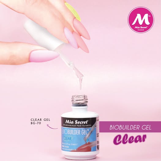 💅✨ Mia Secret BIO BUILDER GEL CLEAR 0.5 oz (BG-70) – Sistema Dipping Profesional Sin Monómero ✨💅
