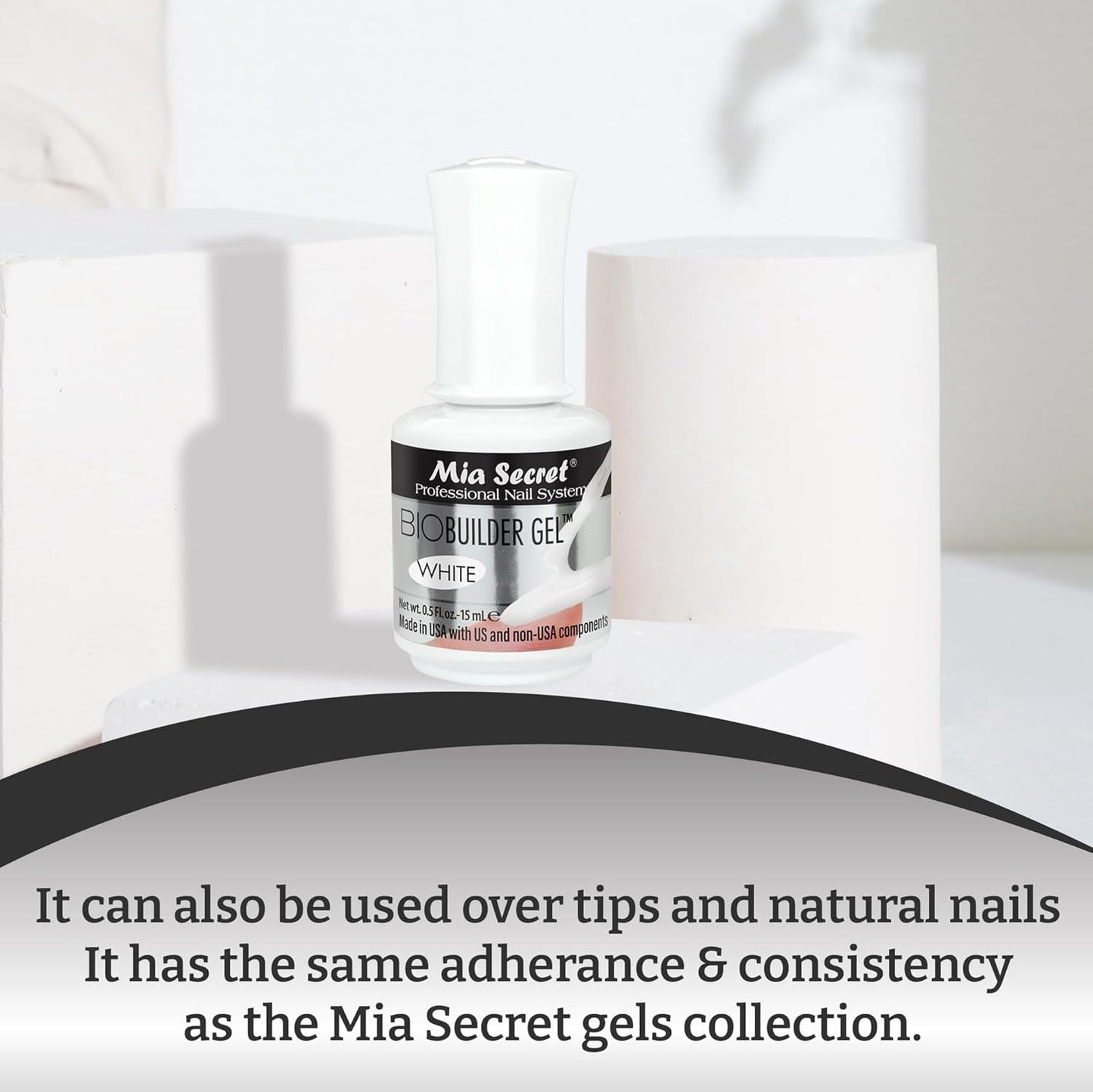 💅✨ Mia Secret® BIO BUILDER GEL WHITE 0.5 oz (15 ml) (BG-72) — Gel Constructor Profesional para Dipping y Extensiones ✨💅ipping y Extensiones Sin Monómero ✨💅 (Copy)