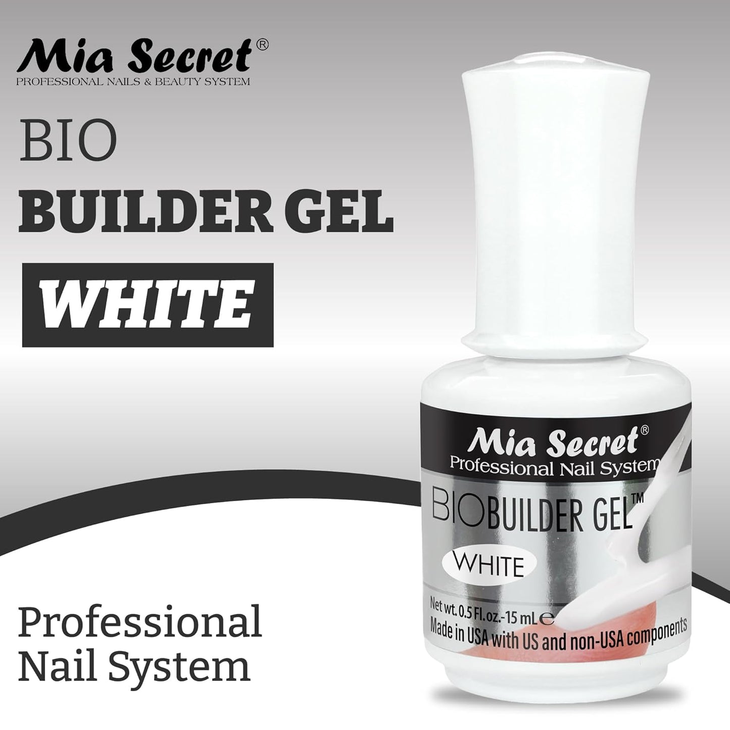 💅✨ Mia Secret® BIO BUILDER GEL WHITE 0.5 oz (15 ml) (BG-72) — Gel Constructor Profesional para Dipping y Extensiones ✨💅ipping y Extensiones Sin Monómero ✨💅 (Copy)