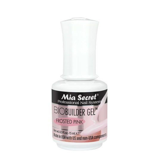 💅✨ Mia Secret® BIO BUILDER GEL Frosted Pink 0.5 oz (15 ml) (BG-73) — Gel Constructor Profesional para Extensiones y Escultura de Uñas ✨💅