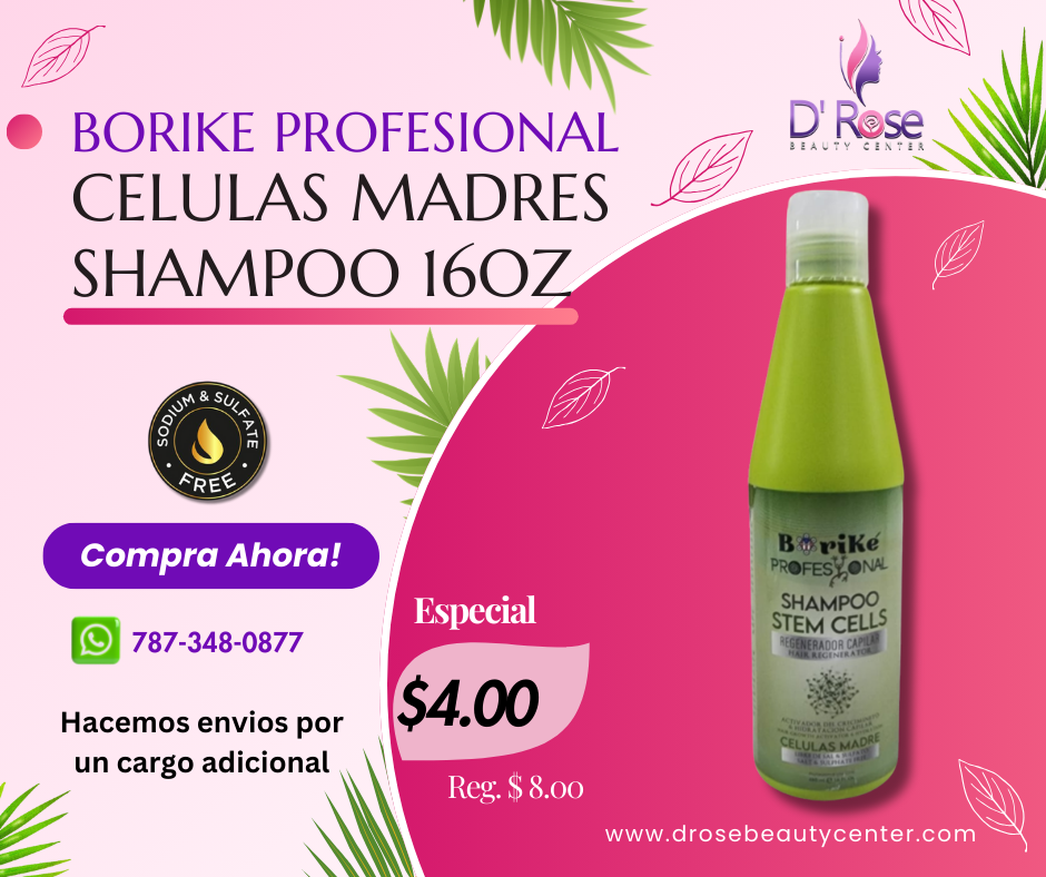 BORIKE PROFESIONAL CELULAS MADRES SHAMPOO 16OZ BPCMSH16