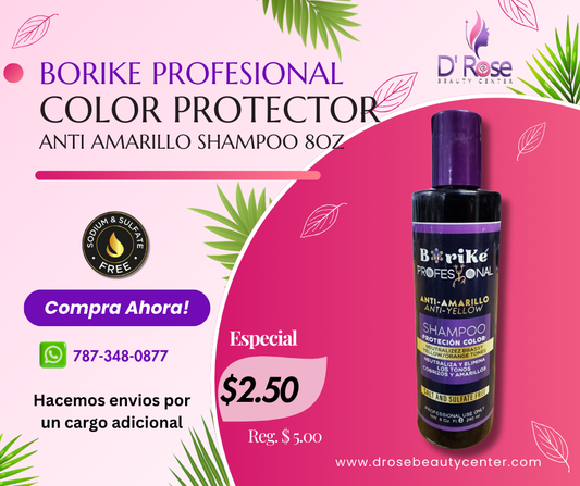 BORIKE PROFESSIONAL COLOR PROTECTOR ANTI-AMARILLO SHAMPOO 8OZ BPCPAASH8