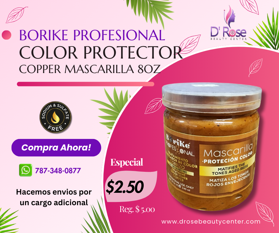 BORIKE PROFESSIONAL COLOR PROTECTOR COPPER MASCARILLA 8OZ BPCPCM8