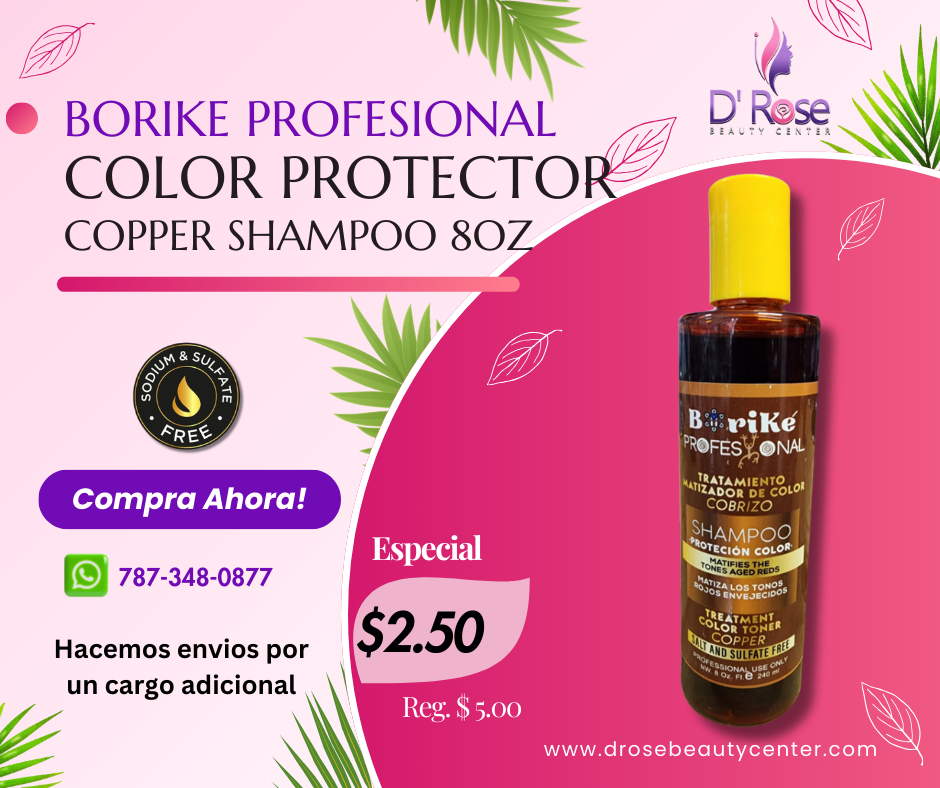 BORIKE PROFESSIONAL COLOR PROTECTOR COPPER SHAMPOO 8OZ BPCPCSH8