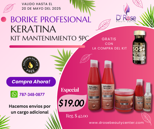 BORIKE PROFESIONAL KERATIN KIT 5PC BPKK5
