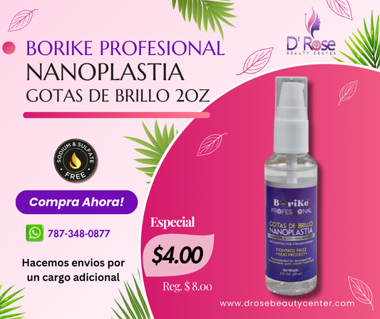 BORIKE PROFESSIONAL NANOPLASTIA GOTAS DE BRILLO 2OZ BPNGB2