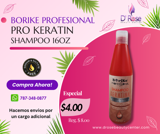 BORIKE PROFESIONAL PRO KERATIN SHAMPOO 16OZ BPKSH16