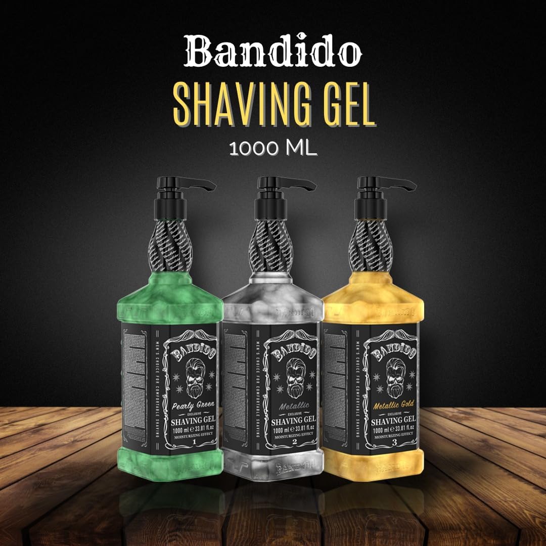 Bandido Shaving Gel Red 33.81 oz – Gel Transparente Profesional para Afeitar