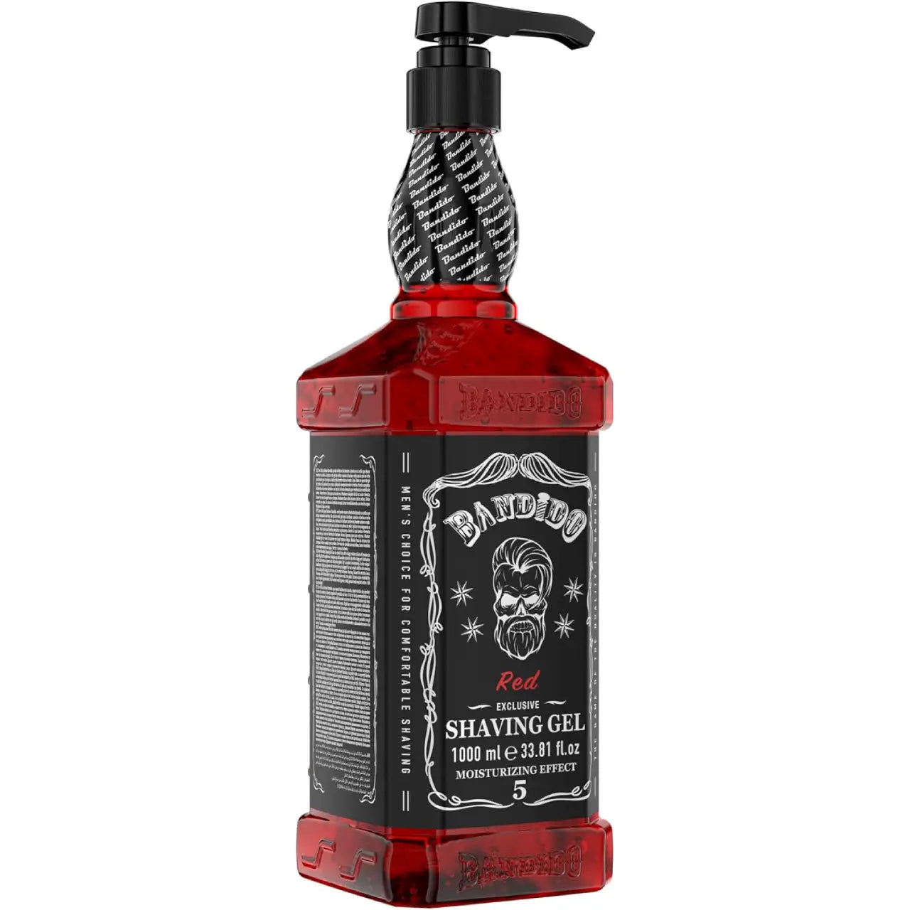 Bandido Shaving Gel Red 33.81 oz – Gel Transparente Profesional para Afeitar