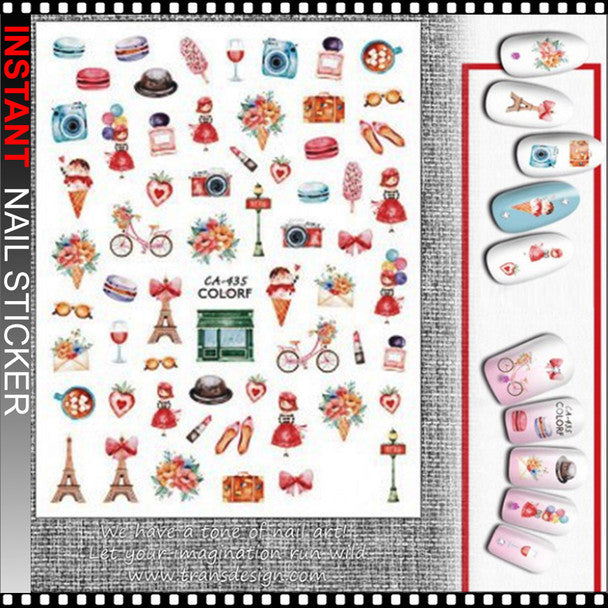 Pop Finger 3D Design Nail Stickers CA-435