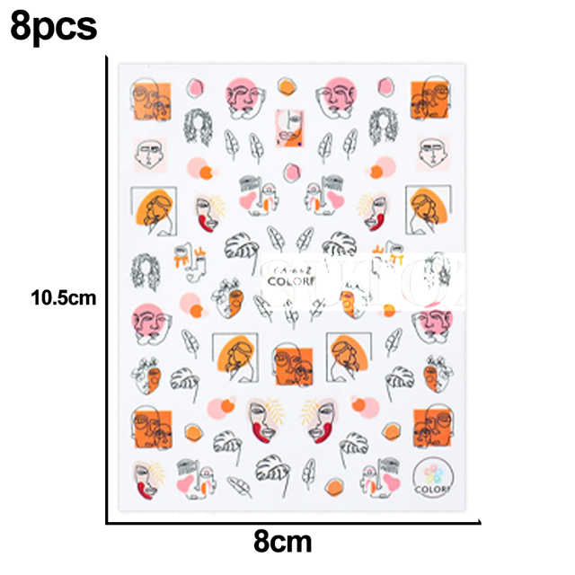 Pop Finger 3D Design Nail Stickers CA-662