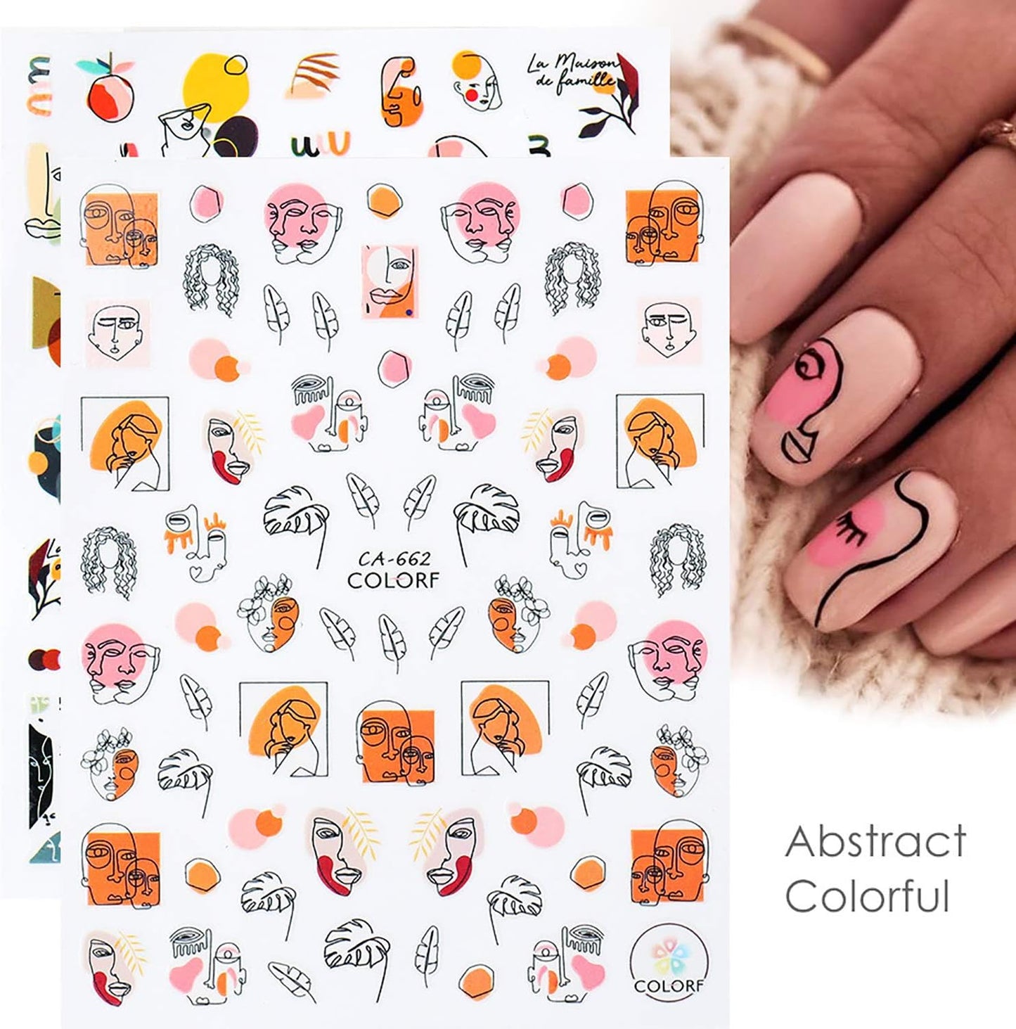 Pop Finger 3D Design Nail Stickers CA-662