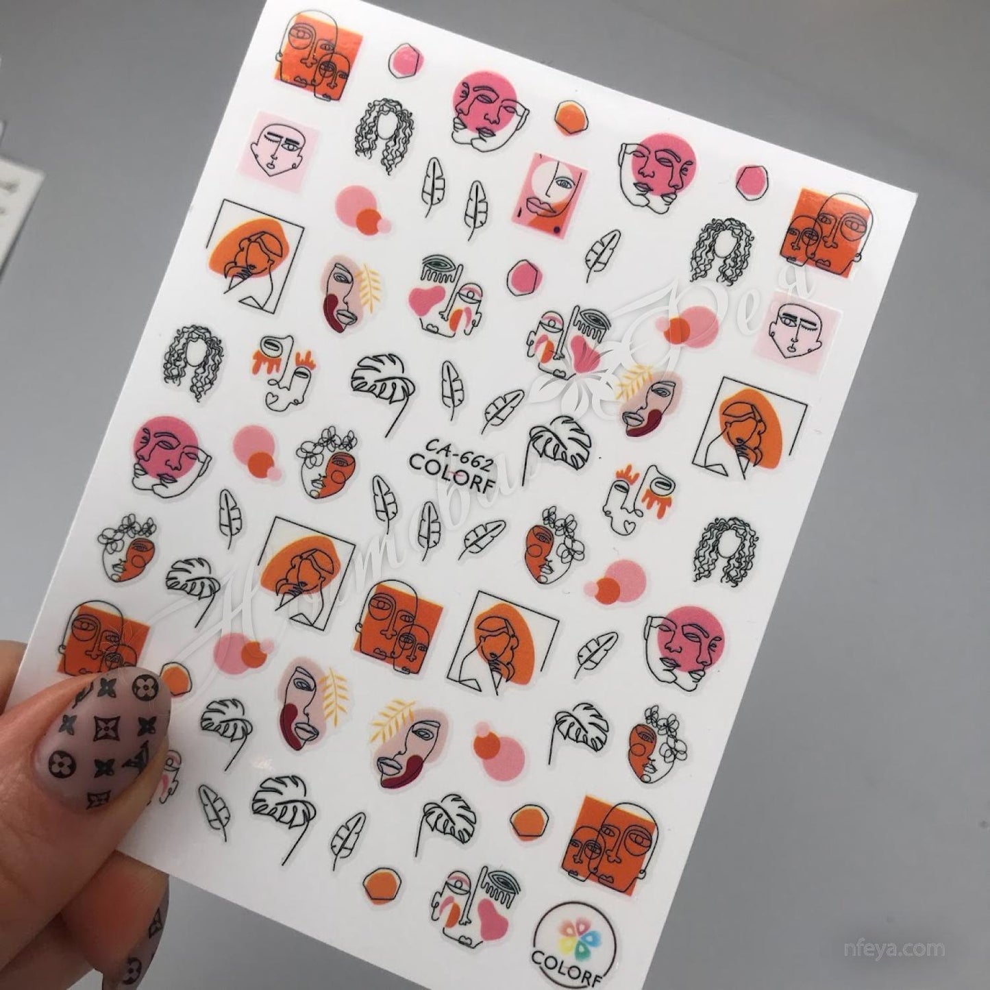 Pop Finger 3D Design Nail Stickers CA-662