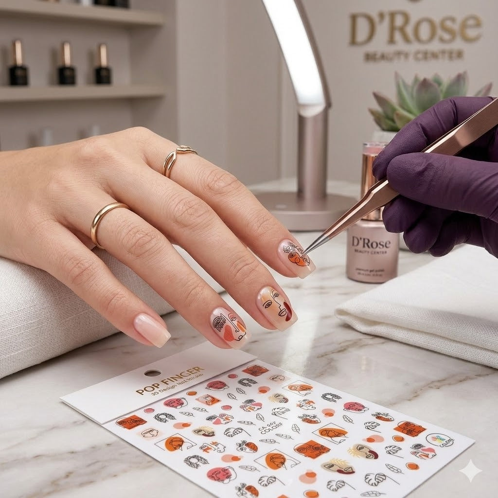 Pop Finger 3D Design Nail Stickers CA-662