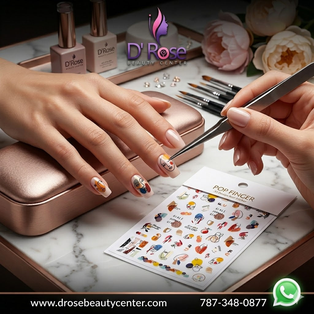 Pop Finger 3D Design Nail Stickers CA-663