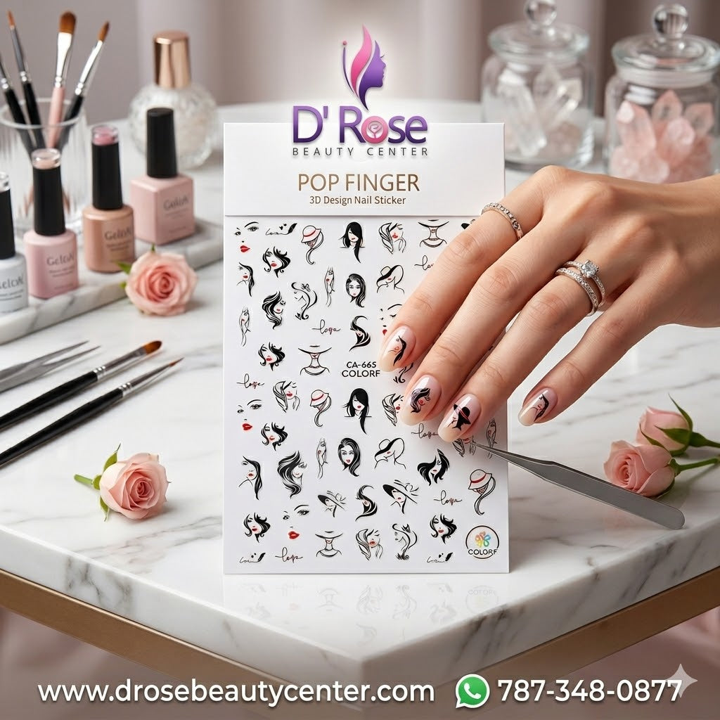 Pop Finger 3D Design Nail Stickers CA-665