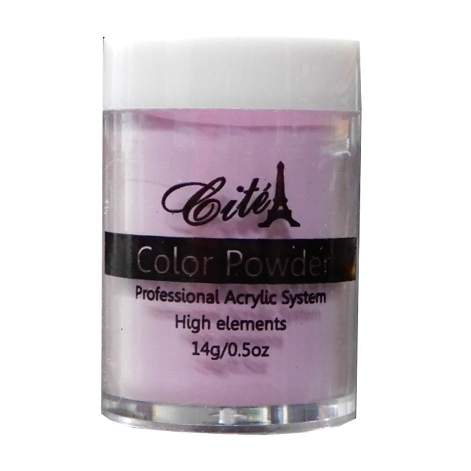 Cité Color Powder CAC0009 – Polvo Acrílico Lila Pastel 14 g / 0.5 oz