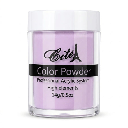 Cité Color Powder CAC0009 – Polvo Acrílico Lila Pastel 14 g / 0.5 oz