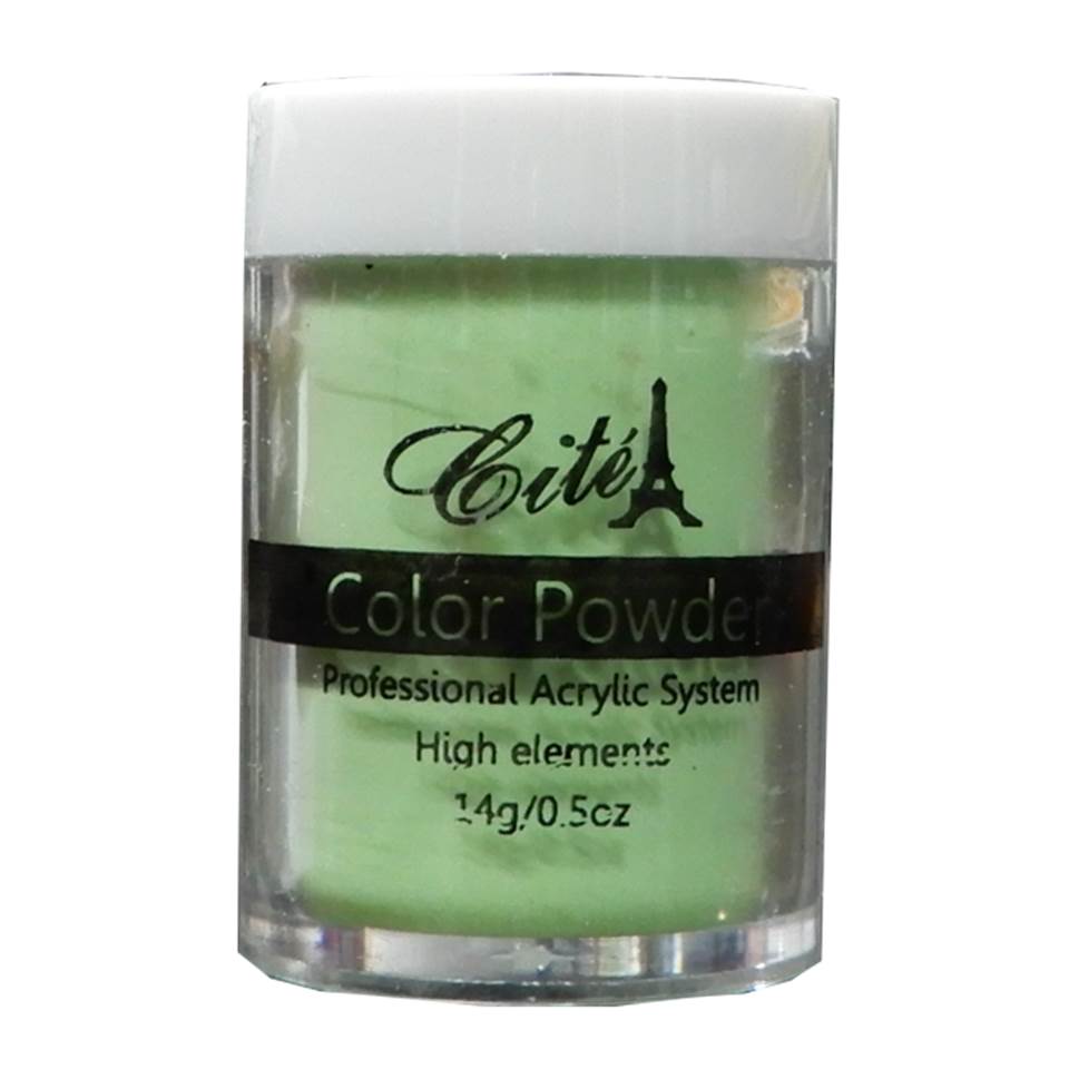 Cité Color Powder CAC0098 – Polvo Acrílico Verde Menta Pastel 14 g / 0.5 oz