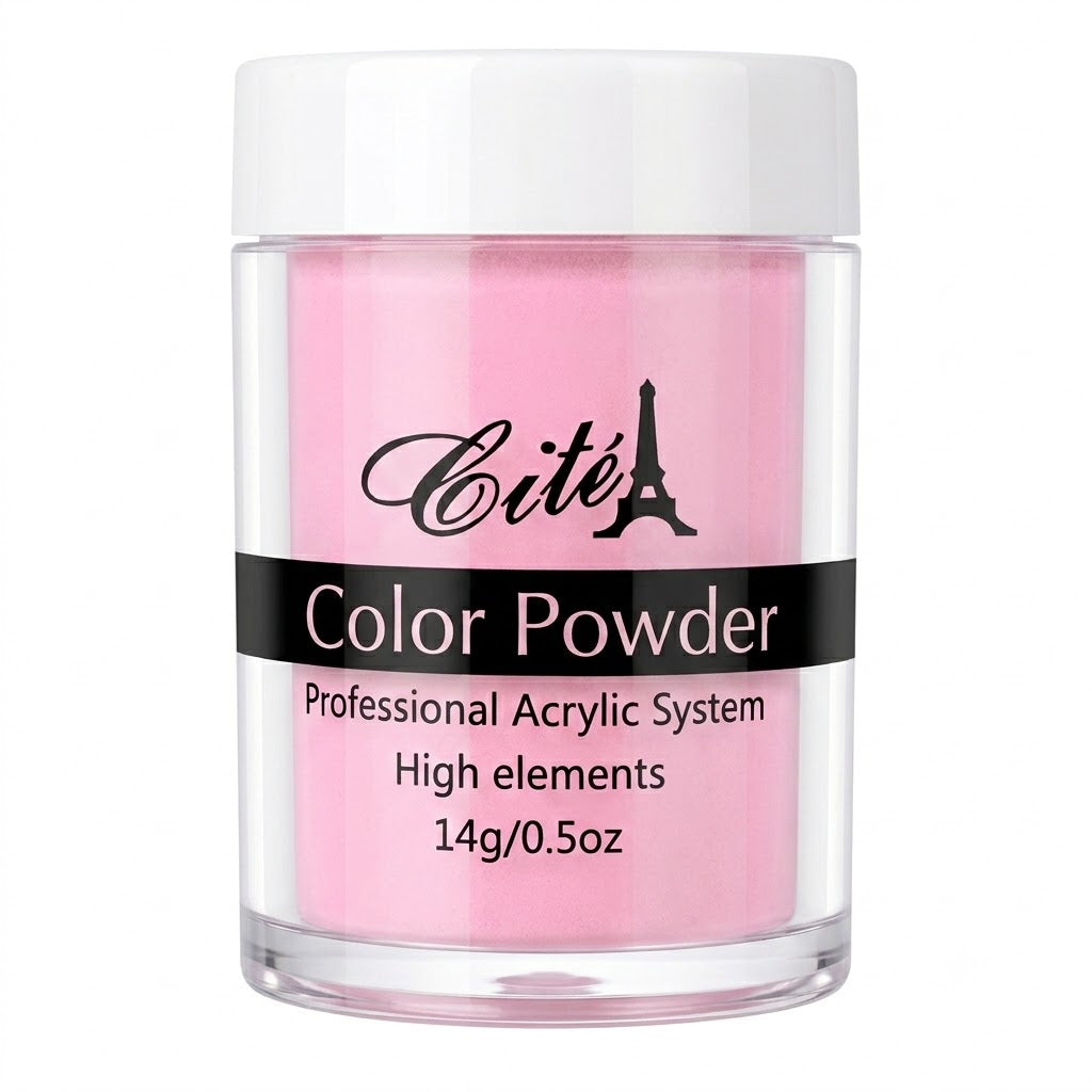 Cité Color Powder CAC0117 – Polvo Acrílico Rosa Pastel 14 g / 0.5 oz