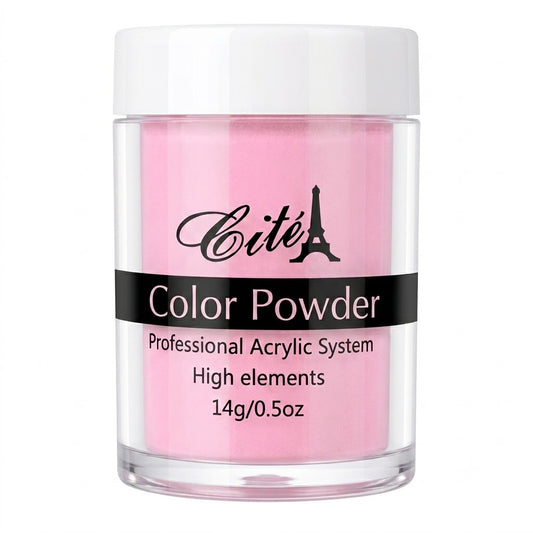 Cité Color Powder CAC0117 – Polvo Acrílico Rosa Pastel 14 g / 0.5 oz