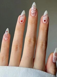 Pop Finger 3D Nail Stickers CB-203 – Corazones y Frases de Amor Rojas