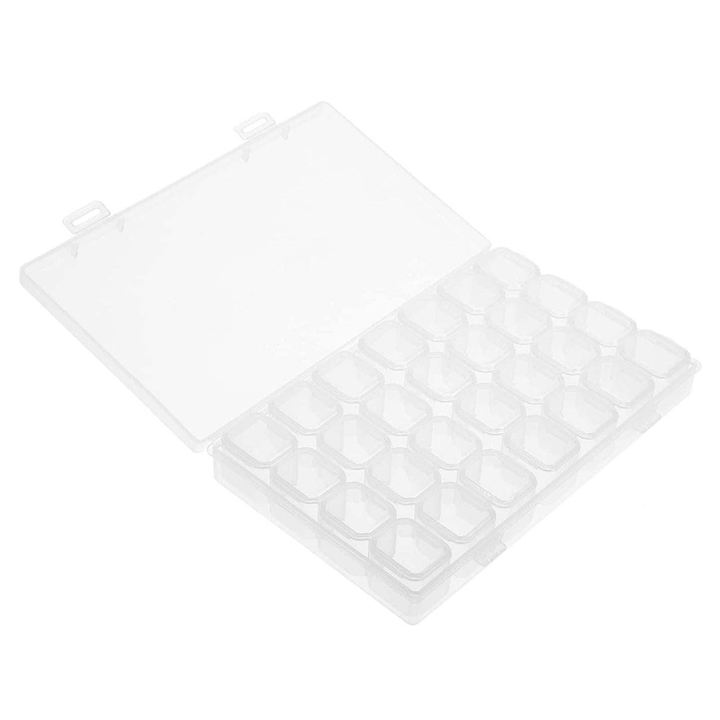 Cité Caja de Gangarrias Transparente 28 Grids CC001 – Organizador para Nail Art, Piedras y Accesorios