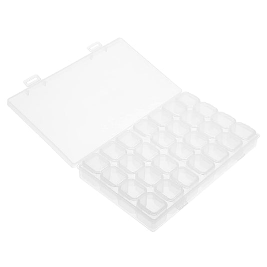 Cité Caja de Gangarrias Transparente 28 Grids CC001 – Organizador para Nail Art, Piedras y Accesorios