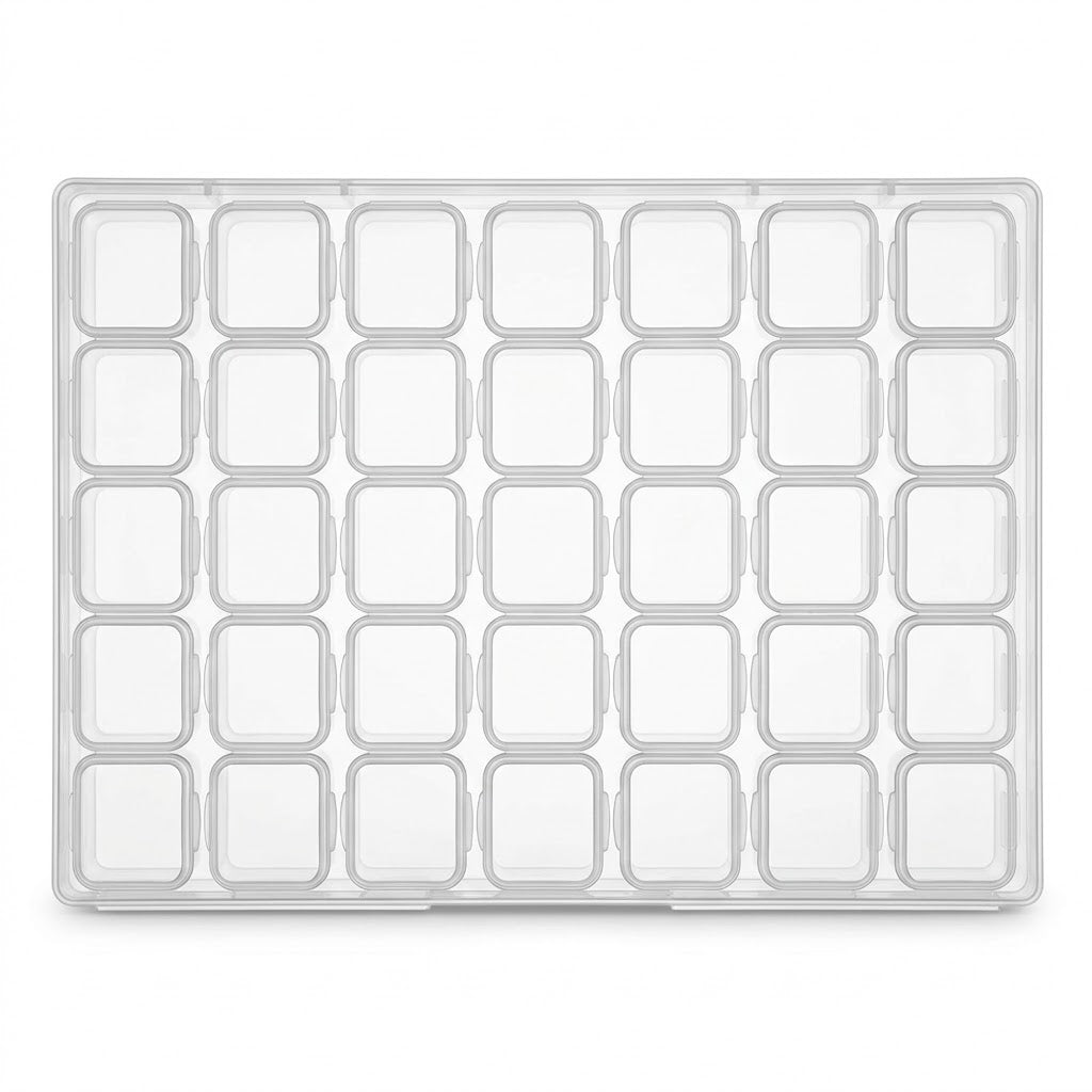 Cité Caja de Gangarrias Transparente 28 Grids CC001 – Organizador para Nail Art, Piedras y Accesorios
