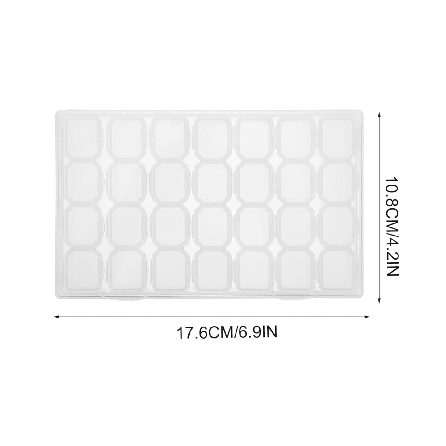 Cité Caja de Gangarrias Transparente 28 Grids CC001 – Organizador para Nail Art, Piedras y Accesorios