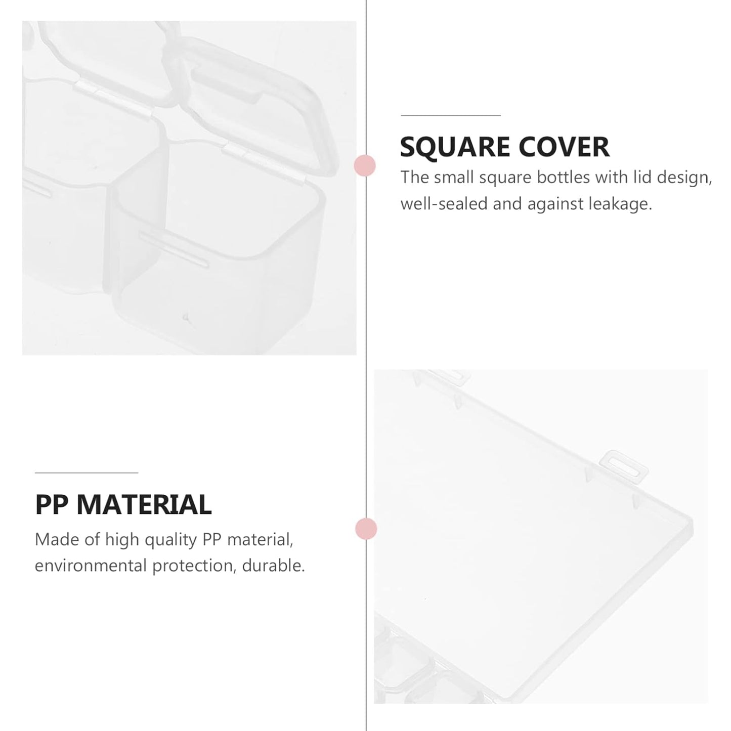 Cité Caja de Gangarrias Transparente 28 Grids CC001 – Organizador para Nail Art, Piedras y Accesorios