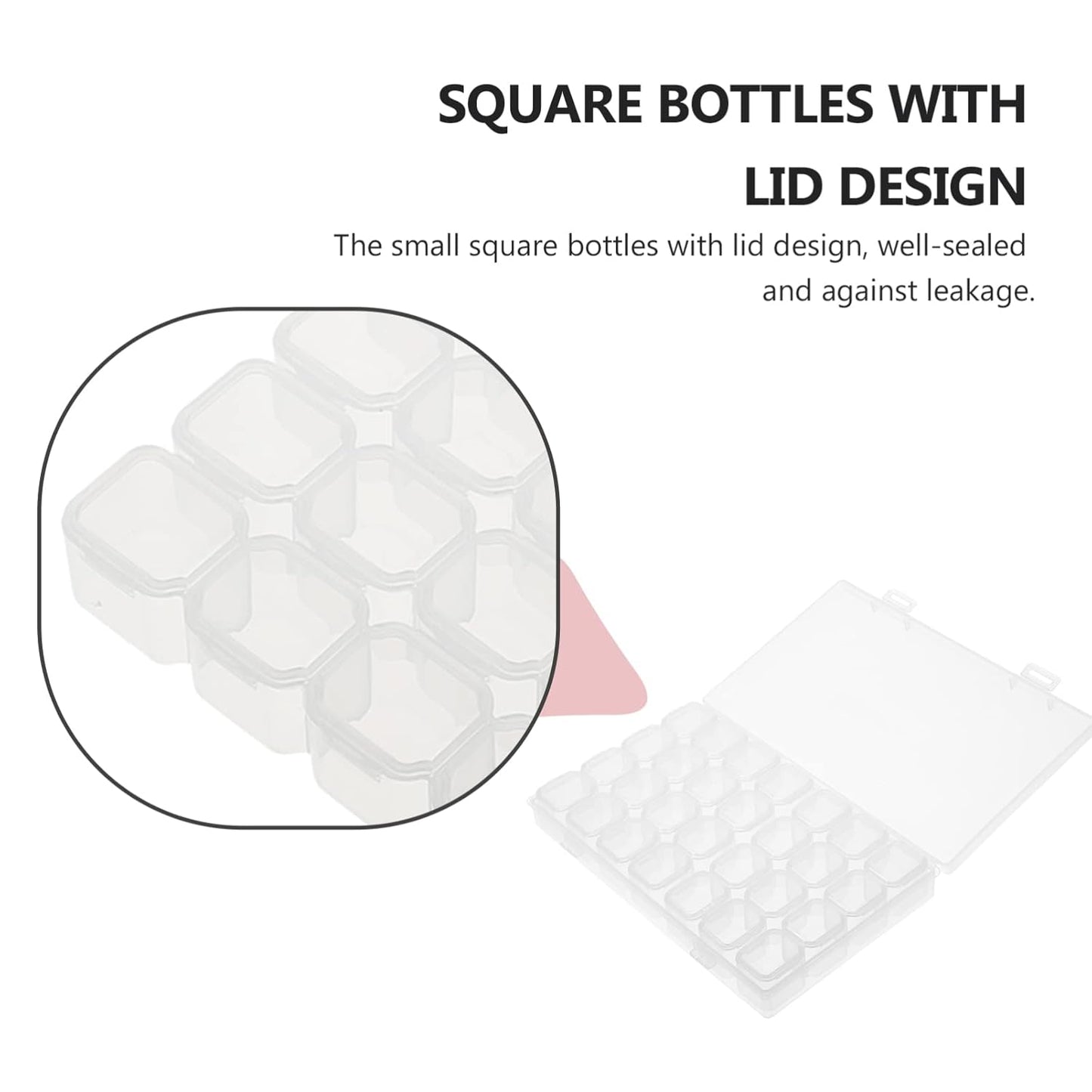 Cité Caja de Gangarrias Transparente 28 Grids CC001 – Organizador para Nail Art, Piedras y Accesorios