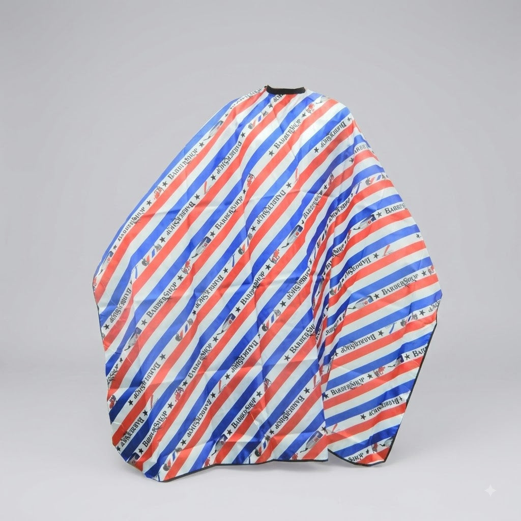Cite of Paris Capa Profesional para Barbería CC018 – Diseño Rojo, Blanco y Azul