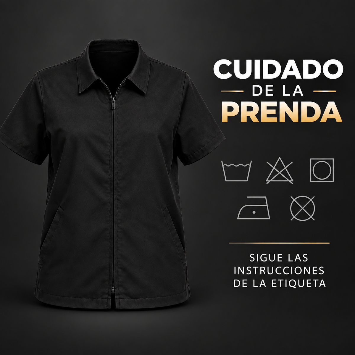 Cite of Paris Jacket Profesional de Barbero Negro X-Large CC022