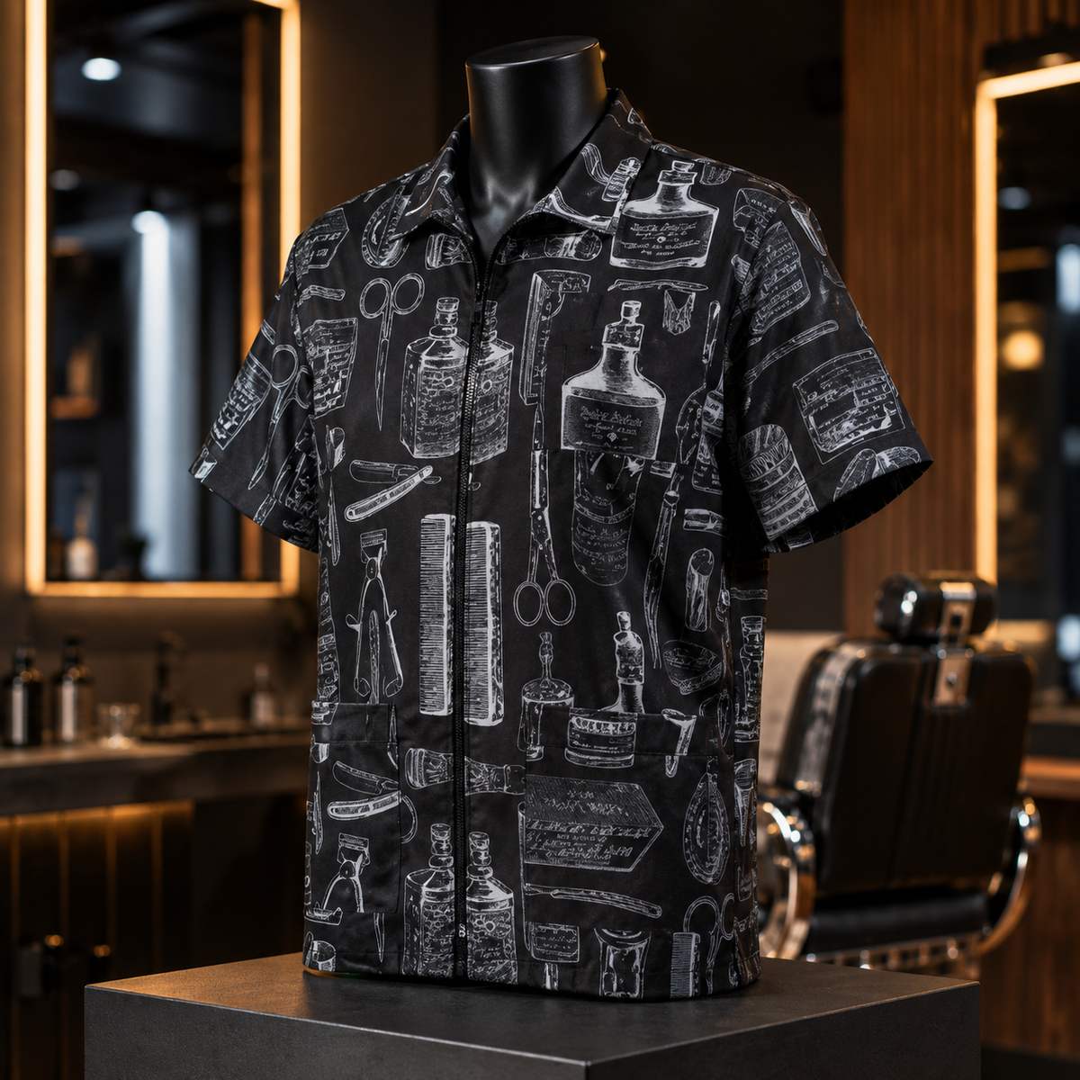 Cite of Paris Jacket de Barbero Estampado Extra Large CC026