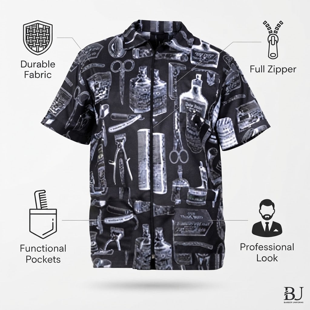 Cite of Paris Jacket de Barbero Estampado Extra Large CC026