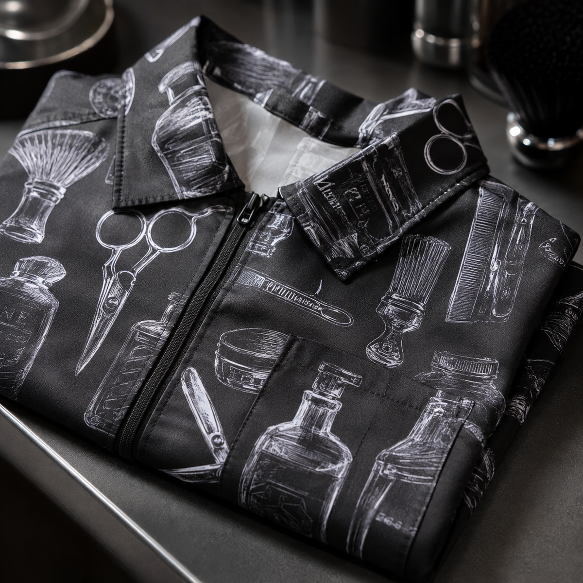 Cite of Paris Jacket de Barbero Estampado Extra Large CC026