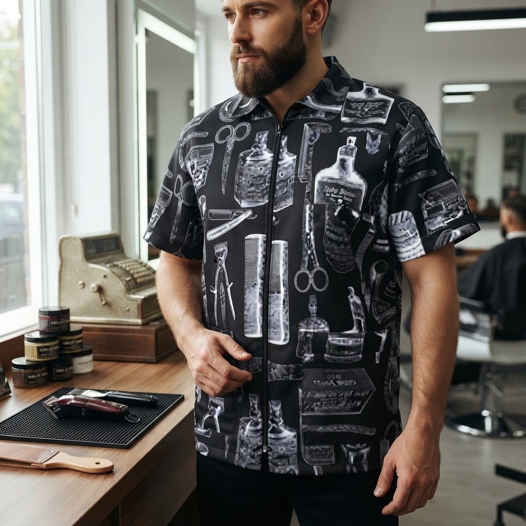Cite of Paris Jacket de Barbero Estampado Extra Large CC026