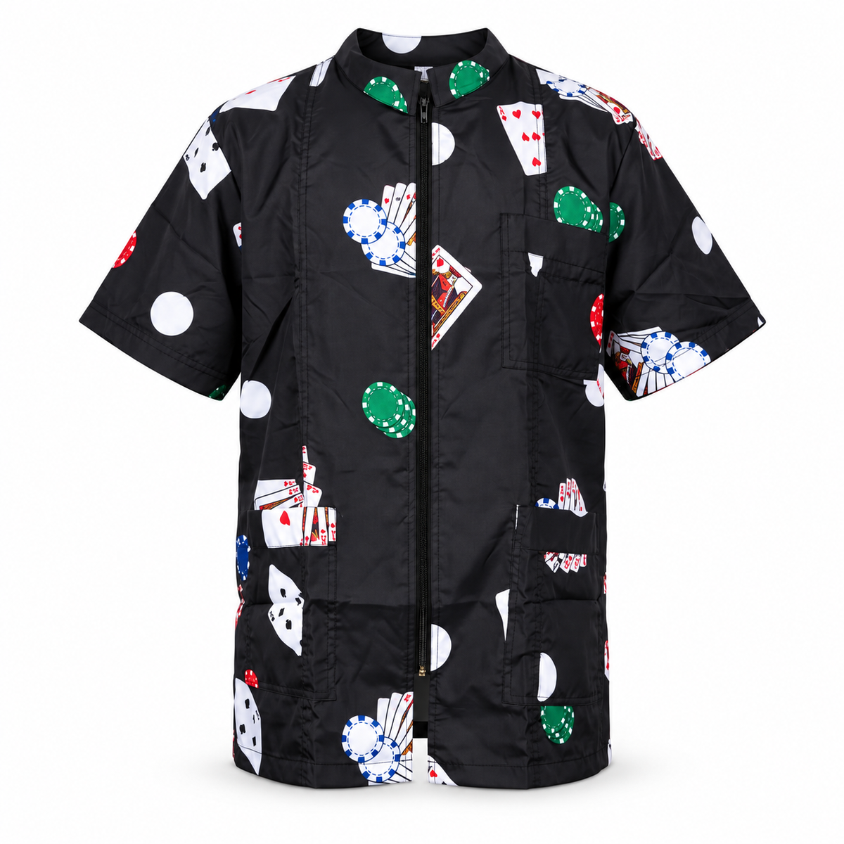 Cite of Paris Jacket de Barbero Negro Estampado X-Large – CC036