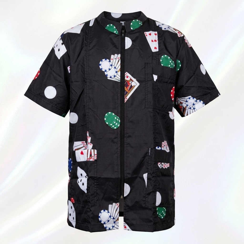 Cite of Paris Jacket de Barbero Negro Estampado X-Large – CC036