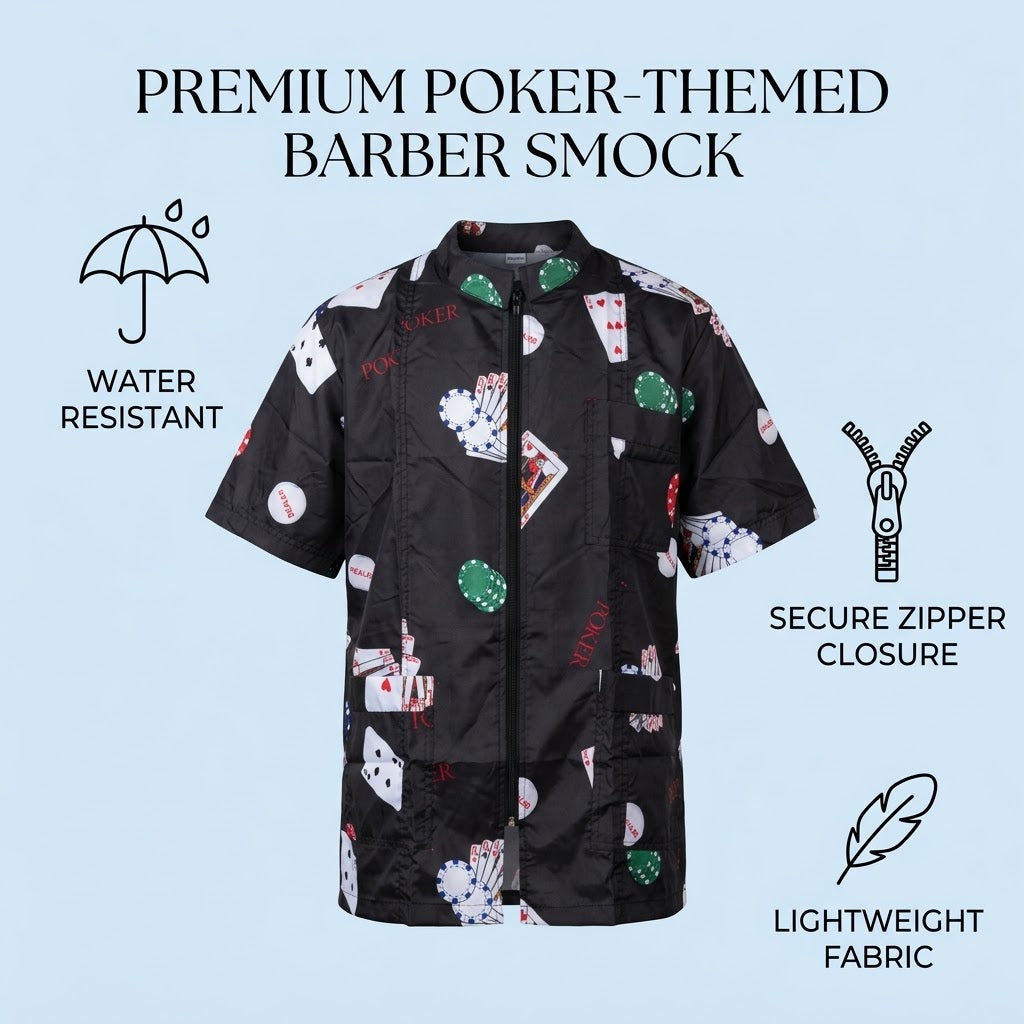 Cite of Paris Jacket de Barbero Negro Estampado X-Large – CC036