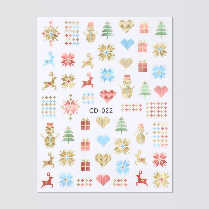 Pop Finger 3D Design Nail Stickers CD-022 – Diseños Navideños