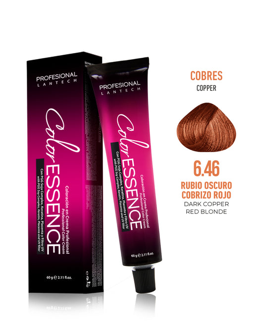 LANOSTERIN PROFESIONAL TINTE COLOR ESSENCE #6.46 RUBIO OSCURO COBRIZO ROJO 2.11 OZ CEN1646