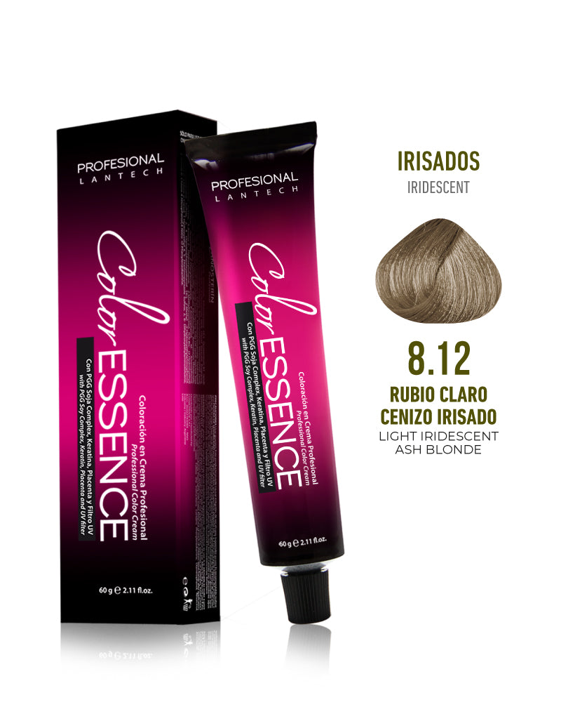 LANOSTERIN PROFESIONAL TINTE COLOR ESSENCE #8.12 RUBIO CLARO CENIZO IRISADO 2.11 OZ CEN1665