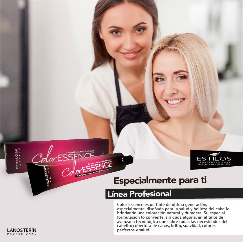 LANOSTERIN PROFESIONAL TINTE COLOR ESSENCE #8.12 RUBIO CLARO CENIZO IRISADO 2.11 OZ CEN1665