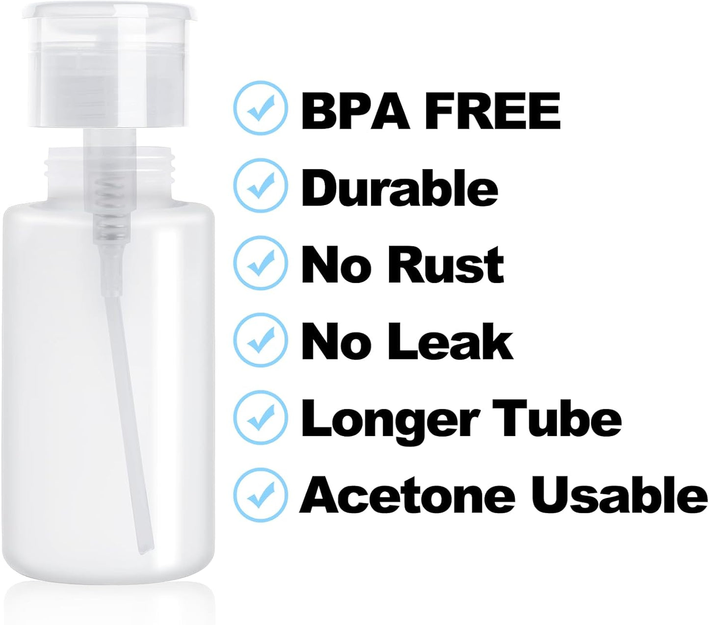 Cité Pompa de Acetona con Tapa Plástica CP032 – Dispensador para Líquidos de Uñas y Belleza