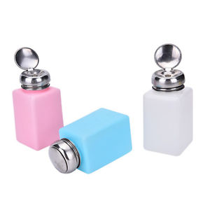 Cité Pompa de Acrílico con Tapa de Metal 200ml CP033 – Dispensador para Alcohol, Removedor y Líquidos de Salón